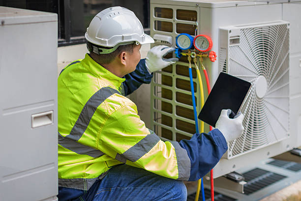 Professional Ductwork Repair technician working in Basom, NY